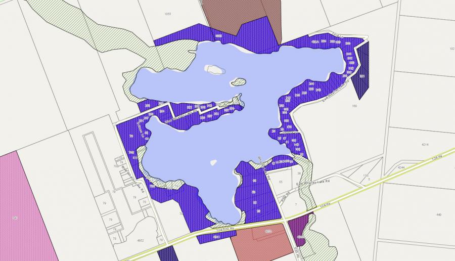 Zoning Map of Whalley Lake in Municipality of Magnetawan and the District of Parry Sound